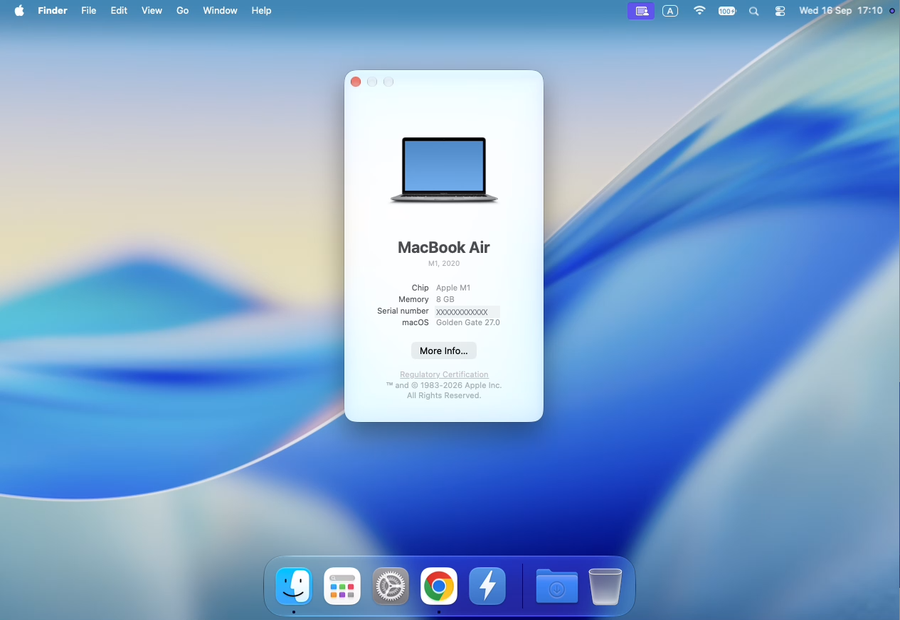 MacBook Air-ის სამუშაო მაგიდა AppleRD-ჩანართში