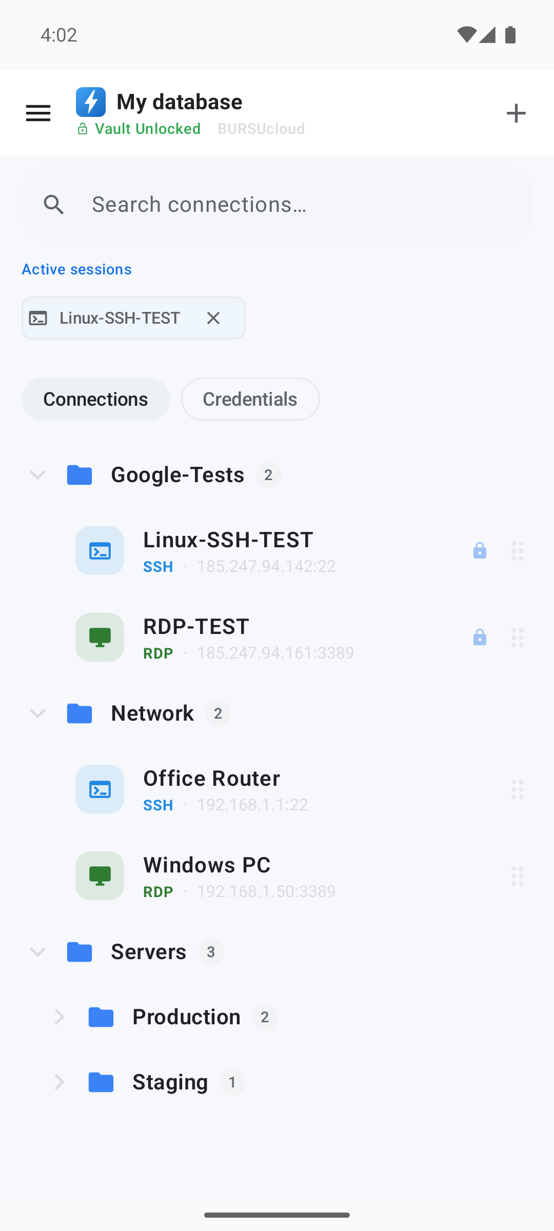 Verbindungskatalog auf dem Telefon